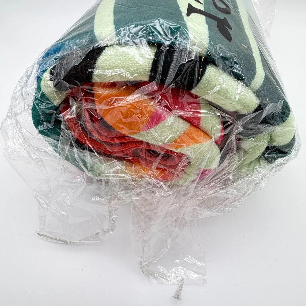 Summer & Rose Palms Beach Towel Green Orange Pink Tropical Stripe‎ 39x70